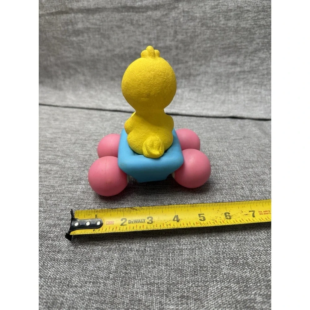 Vintage Big Bird Sesame Street Car Toy Bubble Wheels 1980s 1990s